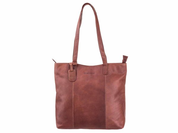 DIMAGINI Leder Shopper DM 384010 mit Laptopfach 15"...