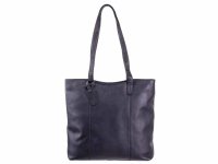 DIMAGINI Leder Shopper DM 384010 mit Laptopfach 15" Black