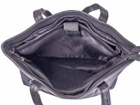 DIMAGINI Leder Shopper DM 384010 mit Laptopfach 15" Black
