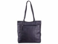 DIMAGINI Leder Shopper DM 384010 mit Laptopfach 15" Black