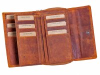 Greenwood Leder Damen Querformat Überschlagbörse 2554-RFID