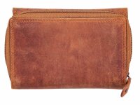Greenwood Leder Damen Querformat Überschlagbörse 2554-RFID braun