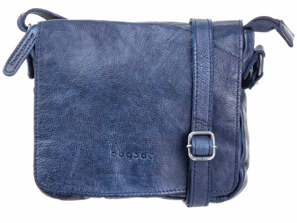 Bagsac Casual Unisex Leder Umhängetasche B486009 blau