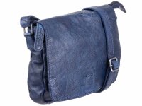 Bagsac Casual Unisex Leder Umhängetasche B486009 blau