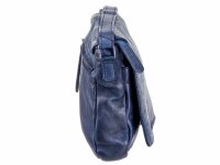 Bagsac Casual Unisex Leder Umhängetasche B486009 blau