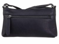 Bagsac Casual Damen Leder Reißverschlusstasche B488003 schwarz