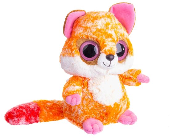 Edco Plüschtier Yoohoo mit großen Augen ca. 24 cm orange Roter Fuchs "Ruby"
