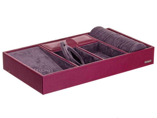 Windrose Pure Uhrenkoffer mit USB-Ladestation 803926 Bordo