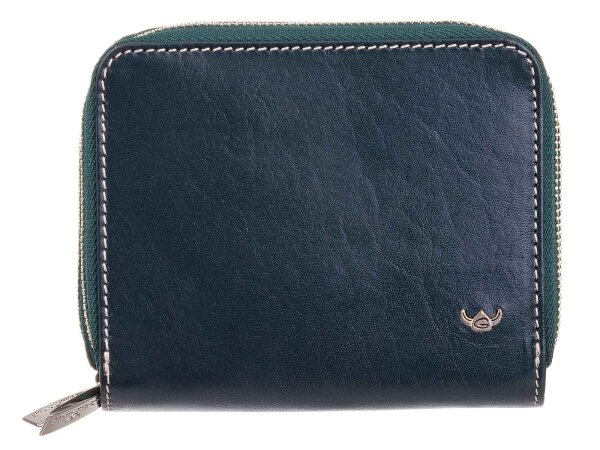 Golden Head Venezia Reißverschlussbörse Zipped coin pocket Geldbörse Damen Dunkelgrün
