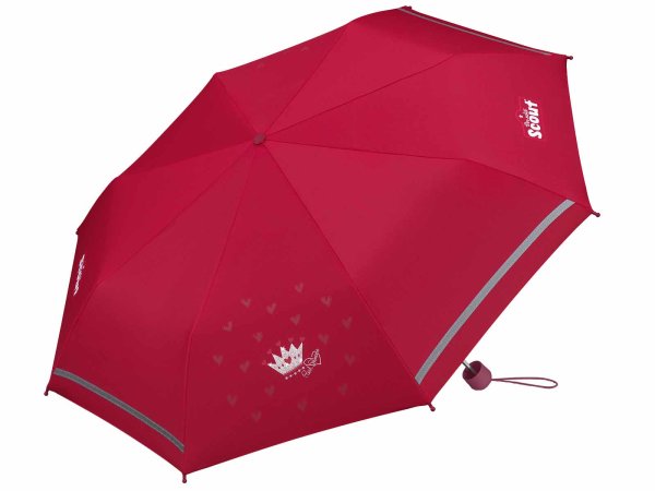 Scout Kinderregenschirm mit Reflektoren leicht 10043 Red Princess