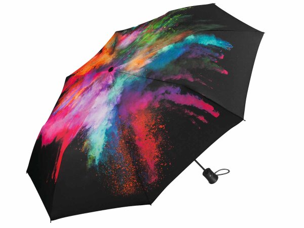 Happy Rain Mini AC Auf-/Automatik Regenschirm Damen Ø 93 cm Durchmesser Holy Explosion