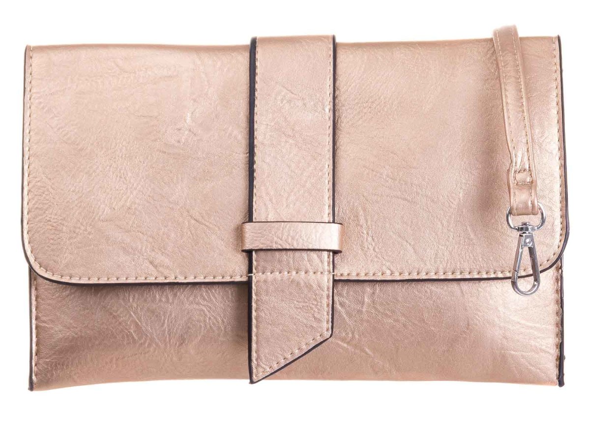 JSI Uberschlag Tasche mit Riegel Clutch HB0243 rosegold TOP TWO 24 99