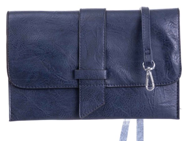 JSI Überschlag Tasche mit Riegel Clutch HB0243 dunkelblau