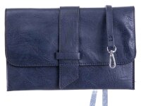 JSI Überschlag Tasche mit Riegel Clutch HB0243 dunkelblau