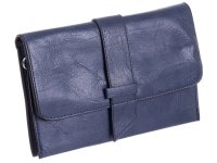 JSI Überschlag Tasche mit Riegel Clutch HB0243 dunkelblau