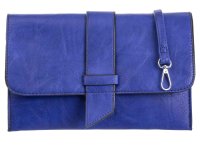 JSI &Uuml;berschlag Tasche mit Riegel Clutch HB0243 blau