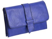 JSI &Uuml;berschlag Tasche mit Riegel Clutch HB0243 blau