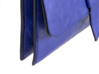 JSI &Uuml;berschlag Tasche mit Riegel Clutch HB0243 blau