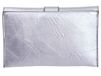JSI Überschlag Tasche mit Riegel Clutch HB0243 silber