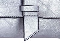 JSI Überschlag Tasche mit Riegel Clutch HB0243 silber