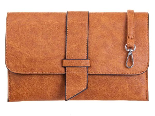 JSI Überschlag Tasche mit Riegel Clutch HB0243 braun