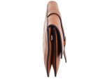 JSI Überschlag Tasche mit Riegel Clutch HB0243 braun