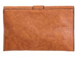 JSI Überschlag Tasche mit Riegel Clutch HB0243 braun