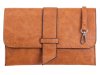 JSI Überschlag Tasche mit Riegel Clutch HB0243 braun