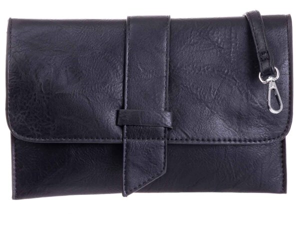 JSI Überschlag Tasche mit Riegel Clutch HB0243 schwarz