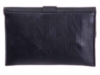 JSI Überschlag Tasche mit Riegel Clutch HB0243 schwarz