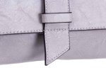 JSI Überschlag Tasche mit Riegel Clutch HB0243 grau