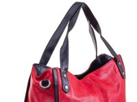 Hernan Einkaufstasche Shopper mit Streifen HB0336-rot