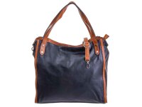 Hernan Einkaufstasche Shopper mit Streifen HB0336-schwarz/braun