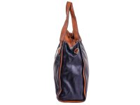 Hernan Einkaufstasche Shopper mit Streifen HB0336-schwarz/braun