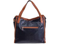 Hernan Einkaufstasche Shopper mit Streifen HB0336-schwarz/braun