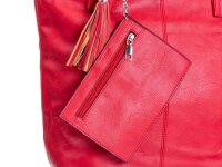 JSI Reißverschluss-Beutel Shopper HB0339 rot