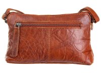 Bagsac Casual Damen Leder Reißverschlusstasche B487001 31 cognac