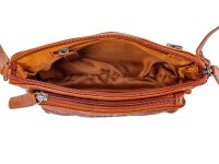 Bagsac Casual Damen Leder Reißverschlusstasche B487001 31 cognac