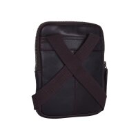 Strellson Brick Lane Brian Shoulderbag xsvz 1 Herren Umhängetasche Leder Hochformat Darkbrown