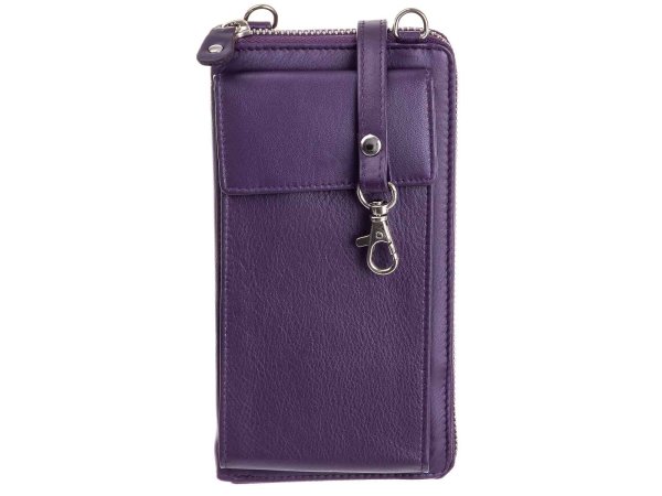 BAXX Handytasche/Geldbörse Umhängetasche mit RFID Blocker purple