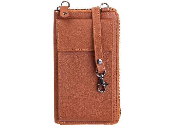 BAXX Handytasche/Geldbörse Umhängetasche mit RFID Blocker light brown