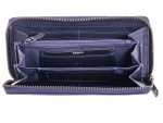 Leder Meid Reißverschlussbörse mit RFID Blocker B07-K-RFID-blue