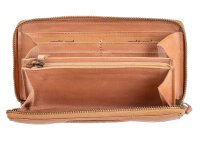 Harbour 2nd SL.12859 New Lines Agneta Damen Reißverschlussbörse Leder SL.12859 Caramel