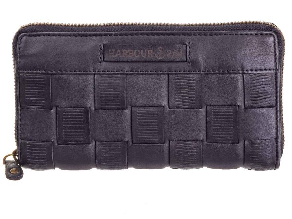 Harbour 2nd SL.12859 New Lines Agneta Damen Reißverschlussbörse Leder SL.12859 Ash