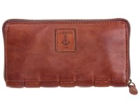 Harbour 2nd SL.12859 New Lines Agneta Damen Reißverschlussbörse Leder SL.12859 Cognac