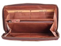 Harbour 2nd SL.12859 New Lines Agneta Damen Reißverschlussbörse Leder SL.12859 Cognac