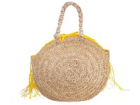 Alex Max Strohtasche mit Fransen Damen Shopper BO300