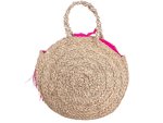 Alex Max Strohtasche mit Fransen Damen Shopper BO300 Fuchsia