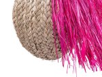 Alex Max Strohtasche mit Fransen Damen Shopper BO300 Fuchsia