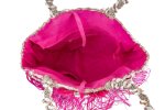 Alex Max Strohtasche mit Fransen Damen Shopper BO300 Fuchsia